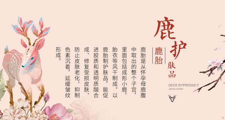鹿护肤品  鹿胎